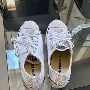 Converse Women's White Pearl Sneakers